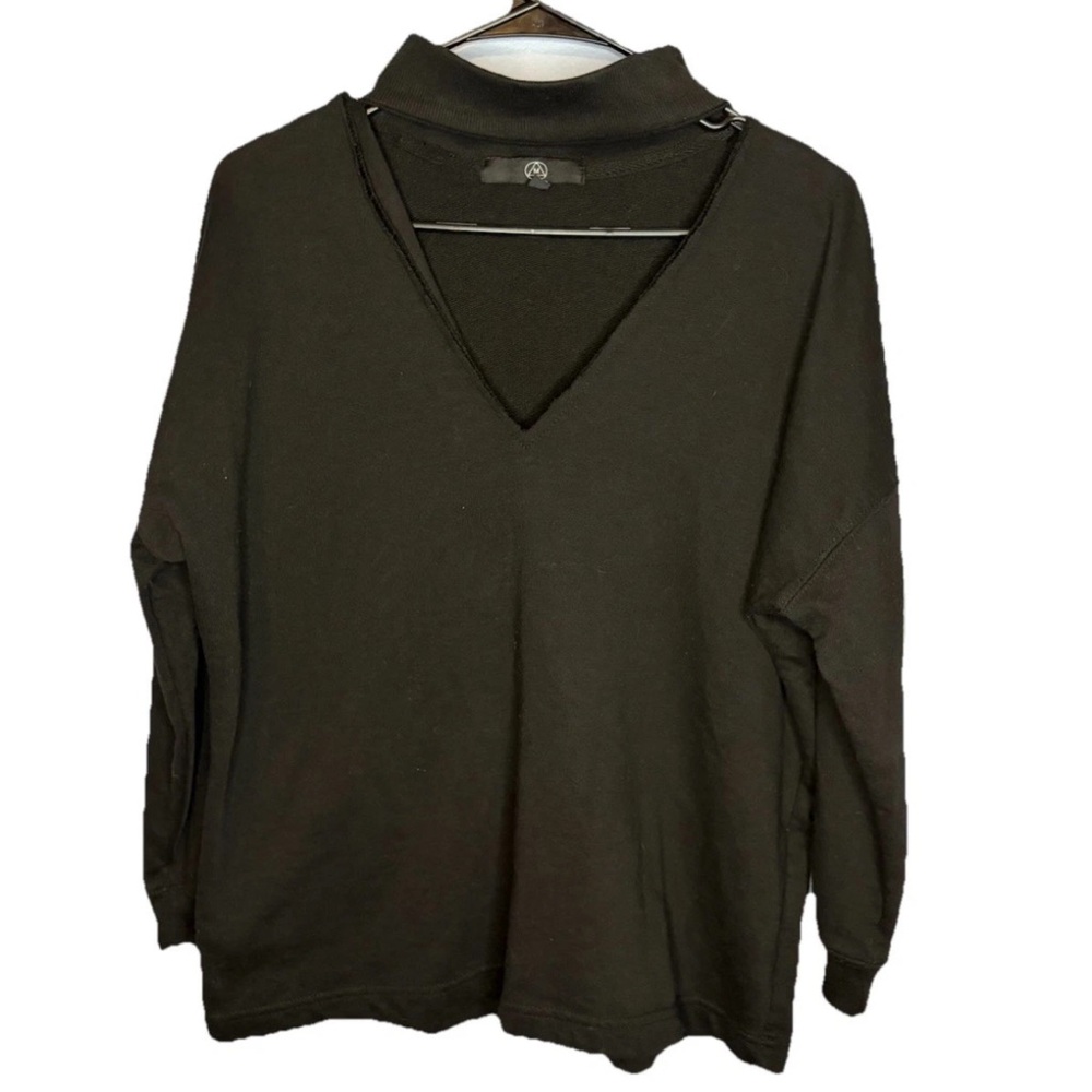 Misguided Womans V-Neck Sweater Top Black Size 10